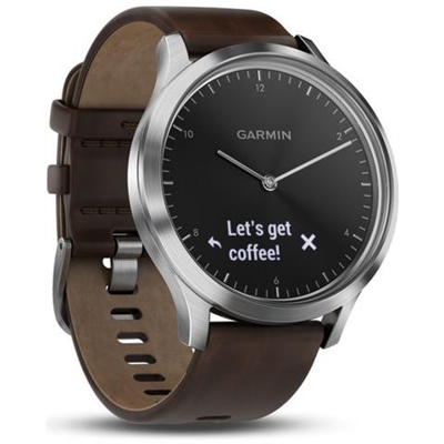 Smartwatch Vívomove HR Premium Impermeabile 5Atm Taglia L con bracciale sportivo e Contapassi Argento Marrone - Europa