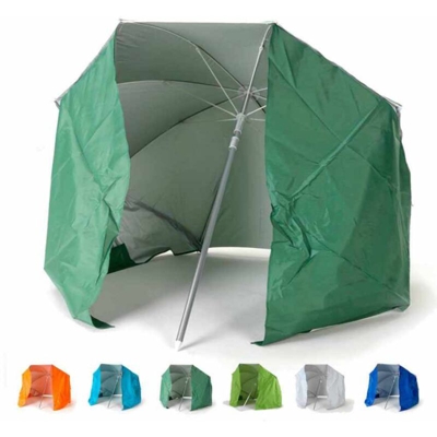 Ombrellone mare portatile moto leggero alluminio spiaggia tenda 200 cm Piuma | Verde