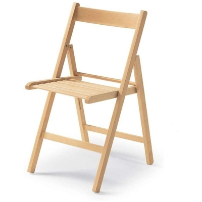 Sedia pieghevole in faggio di alta qualita colore naturale 43x48xh.79 cm