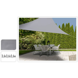 Pro Garden - ProGarden Vela Parasole 3,6x3,6x3,6 m Grigia a Triangolo - Grigio características