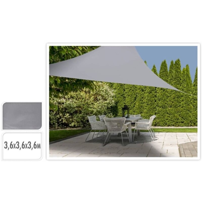 Pro Garden - ProGarden Vela Parasole 3,6x3,6x3,6 m Grigia a Triangolo - Grigio