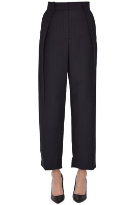 Pinstriped trousers