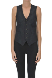Pinstriped gilet en oferta