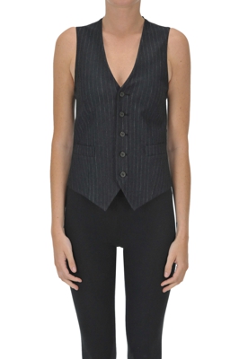 Pinstriped gilet