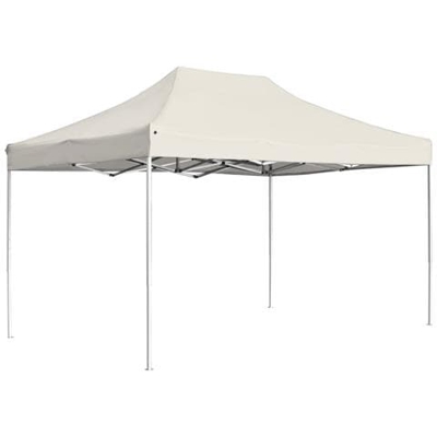 Gazebo Professionale Pieghevole In Alluminio 4,5x3 M Crema