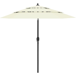 Ombrellone a 3 Livelli con Palo in Alluminio Sabbia 2,5 m - Vidaxl precio