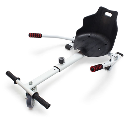 Sedile scooter elettrico autobilanciato compatibile con Hoverboard regolabile bianco max 120kg