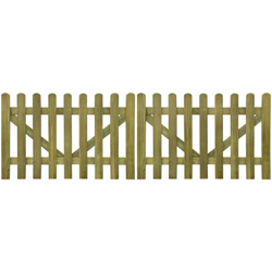Cancelli per Steccato 2 pz in Legno Impregnato 300x100 cm - Marrone - Youthup en oferta