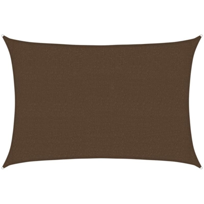 Vela Parasole 160 g/m² Marrone 2,5x4 m in HDPE - Marrone - Vidaxl