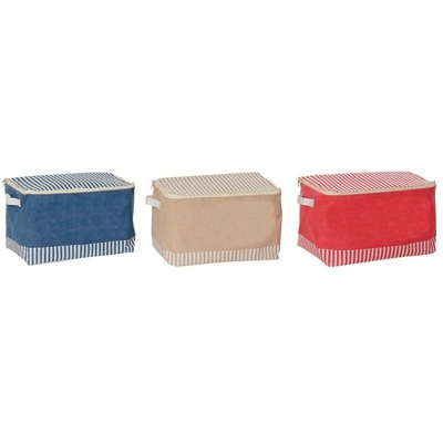 Scatola Multiuso Poliestere Cotone (3 pcs) (38 x 26 x 26 cm) - Dkd Home Decor