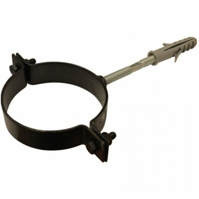 Collare smaltato nero diametro 80 staffa muro fascetta stufa a pellet tubi