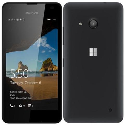 Lumia 550 Nero Display 4.7'' HD Quad Core Storage 8GB +Slot WiFi Bluetooth 4G / LTE Doppia Fotocamera 5Mpx / 2Mpx Windows 10 - Europa