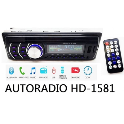 Tradeshop - AUTORADIO STEREO BLUETOOTH FM AUTO MP3 USB SD CARD AUX RADIO CON TELECOMANDO