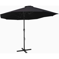 Ombrellone da Esterni Palo in Alluminio 460x270cm Nero - Nero - Vidaxl en oferta