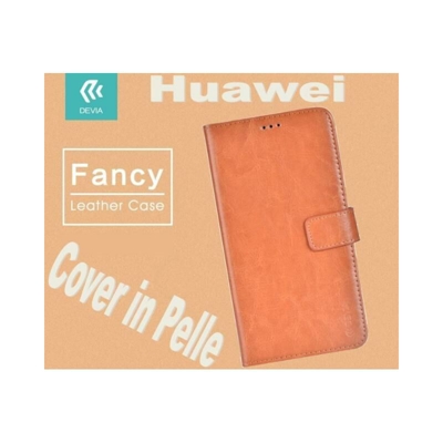 custodia a libro in pelle per huawei nova plus marrone lif defan809m