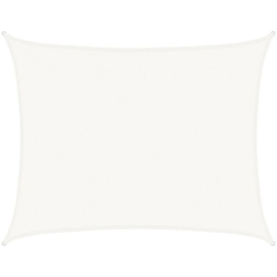 vidaXL Vela Parasole 160 g/m² Bianca 6x7 m in HDPE - Bianco precio