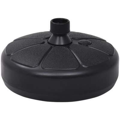 Base per Ombrellone Riempibile con Sabbia/Acqua 15L Nera - Nero - Youthup
