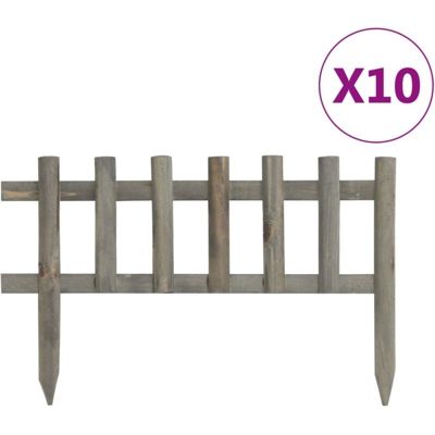 vidaXL Bordature per Prato 10 pz in Legno di Abete 4,4 m