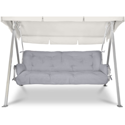 Beautissu Cuscini per dondoli e altalene da Giardino Flair HS - 2 braccioli e Un soffice Cuscino Grande Grigio chiaro en oferta