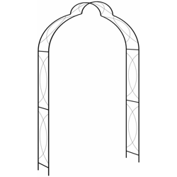 Arco da Giardino Nero 150x34x240 cm in Ferro - Nero - Vidaxl precio