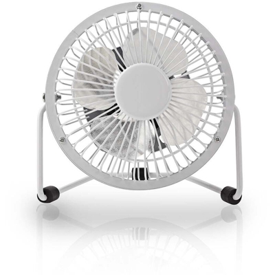 Nedis Ventilatore da tavolo | Alimentazione a USB | Diametro: 100 mm | 3 W | 1-Velocità | Bianco NE550681820