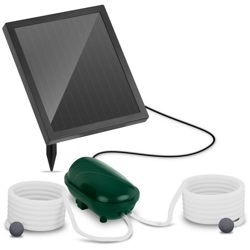 Uniprodo - Pompa Laghetto Solare Pompa Per Laghetti Ad Energia Solare Aria 200 L/H Batteria en oferta