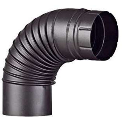 Gomito 90ø Aeternum Porcellanato Nero Opaco 13 Cm Chiuso