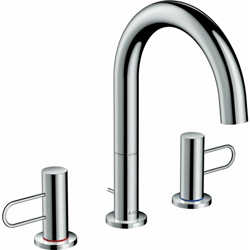Miscelatore per lavabo Hansgrohe AXOR Uno 3 fori 200, maniglia a prua, scarico a scomparsa, sporgenza 173mm, colorazione: cromo - 38054000 en oferta