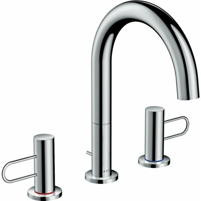 Miscelatore per lavabo Hansgrohe AXOR Uno 3 fori 200, maniglia a prua, scarico a scomparsa, sporgenza 173mm, colorazione: cromo - 38054000