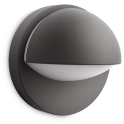 June - Lampada Da Parete Down Grigio Alluminio Antracite en oferta