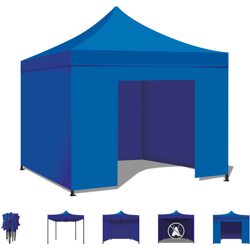 Tenda / Gazebo Per Giardino 3X3 Impermeabile Tendone Pieghevole Per Fiere E Mercati Colore Blu en oferta