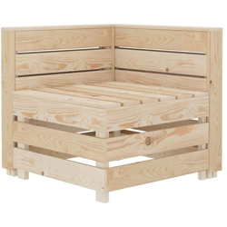 vidaXL Divano da Giardino ad Angolo in Pallet in Legno - Marrone características