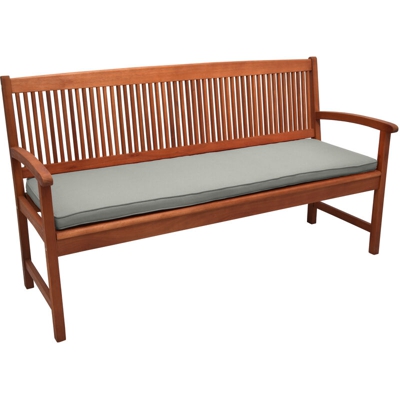 Beautissu Cuscino per panche da Giardino & Balcone Loft BK - Comoda Imbottitura Grigio chiaro, 150x48x5 cm
