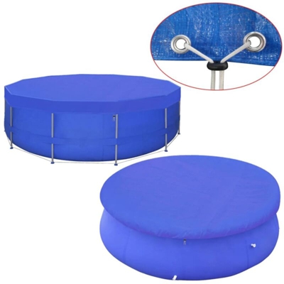 vidaXL Copertura in PE per Piscine Rotonde 460 cm 90 g/m² - Blu