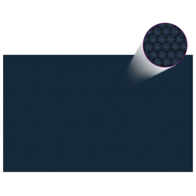 vidaXL Pellicola Galleggiante Solare PE Piscina 260x160 cm Nero e Blu - Nero