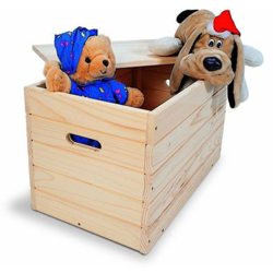 Baule in Legno Massello grezzo 80 x 40 x 40 cm en oferta