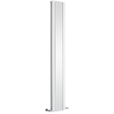 Hudson Reed Sloane Radiatore Termoarredo Verticale Di Design con Specchio - Termosifone d'Arredo Moderno in Bianco - Riscaldamento ad Acqua Calda