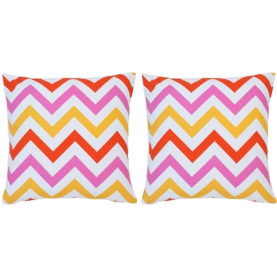 Cuscini 2 pz con Stampa Multicolori 40x40 cm in Cotone - Multicolore - Youthup