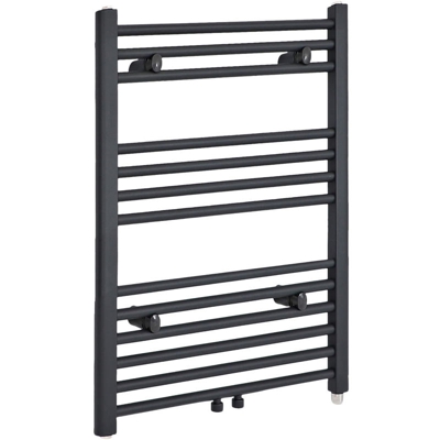 Hudson Reed Neva Scaldasalviette Elettrico Moderno di Design - Termoarredo Bagno a Scaletta - Acciaio Antracite - 400W - 803 x 600mm