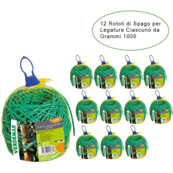 12 rotoli per legature da giardino pvc ciascuno da grammi 1000 diametro 2 mm precio