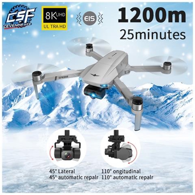 Kf102 Drone 8k Hd Fotocamera Gps Professionale 1200m Trasmissione Di Immagini Quadcopter Pieghevole Rc Dron Ve58 E520 | Elicotteri Rc