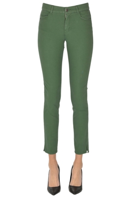 Stretch cotton skinny trousers