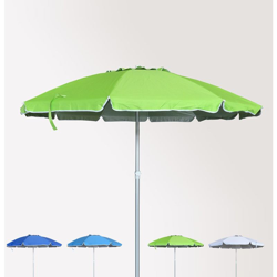 Tradeshop - OMBRELLONE MARE SPIAGGIA GIARDINO METALLO 210 CM CON CUSTODIA COLORE VERDE precio