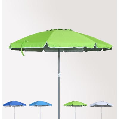 Tradeshop - OMBRELLONE MARE SPIAGGIA GIARDINO METALLO 210 CM CON CUSTODIA COLORE VERDE