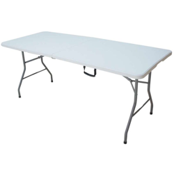 Tavolo pieghevole bianco 182 x 74 x 74 h cm características