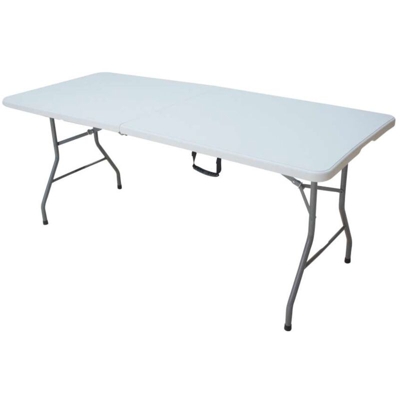 Tavolo pieghevole bianco 182 x 74 x 74 h cm