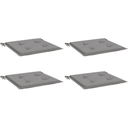 vidaXL Cuscini per Sedie da Giardino 4 pz Grigi 50x50x4 cm Tessuto - Grigio características