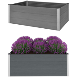 Letto Rialzato da Giardino in WPC 150x100x54 cm Grigio - Grigio - Youthup características