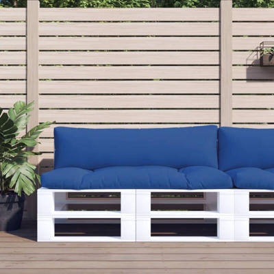 vidaXL Cuscini per Divano Pallet 2 pz Blu Reale - Blu