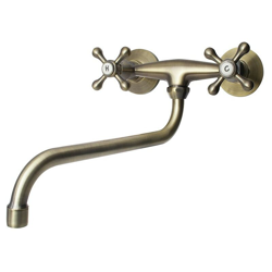 Gruppo lavello attacco parete serie etoile vecchio ottone características